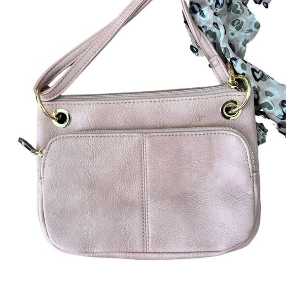 😊 3/$30 
Anne Klein Wristlet, Pretty Pink 3pcs: Scarf & Crossbody NWOT - Picture 9 of 11